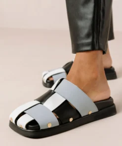 ALOHAS Shoes Stuart Scacchi Black Baby Blue Bright White