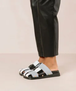 ALOHAS Shoes Stuart Scacchi Black Baby Blue Bright White