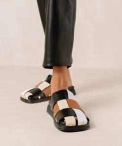 ALOHAS Stuart Scacchi Black Vintage Tan Ivory Bright White Shoes