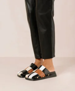 ALOHAS Stuart Scacchi Black Vintage Tan Ivory Bright White Shoes