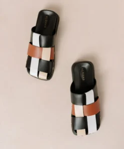 ALOHAS Stuart Scacchi Black Vintage Tan Ivory Bright White Shoes