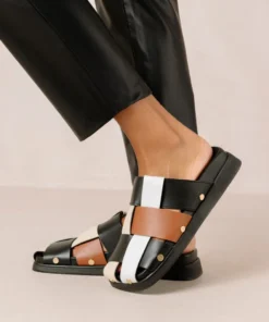 ALOHAS Stuart Scacchi Black Vintage Tan Ivory Bright White Shoes