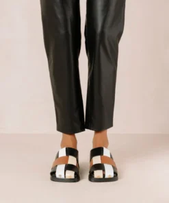 ALOHAS Stuart Scacchi Black Vintage Tan Ivory Bright White Shoes