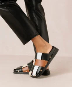 ALOHAS Stuart Scacchi Black Vintage Tan Ivory Bright White Shoes