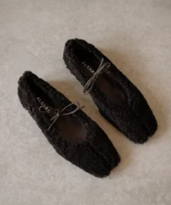 ALOHAS Sway Furry Coffee Brown Shoes