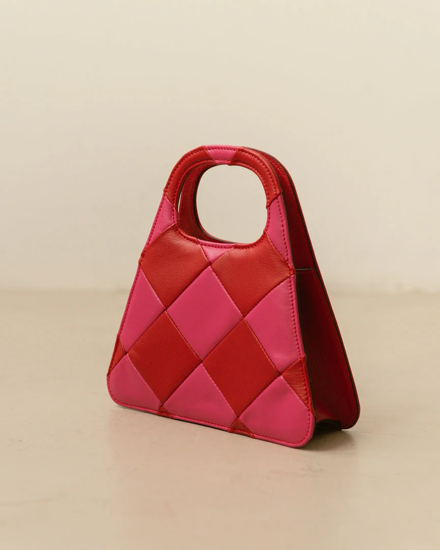 ALOHAS Handbags The A Scacchi Lipstick Red Magenta 1 ALOHAS Handbags The A Scacchi Lipstick Red Magenta