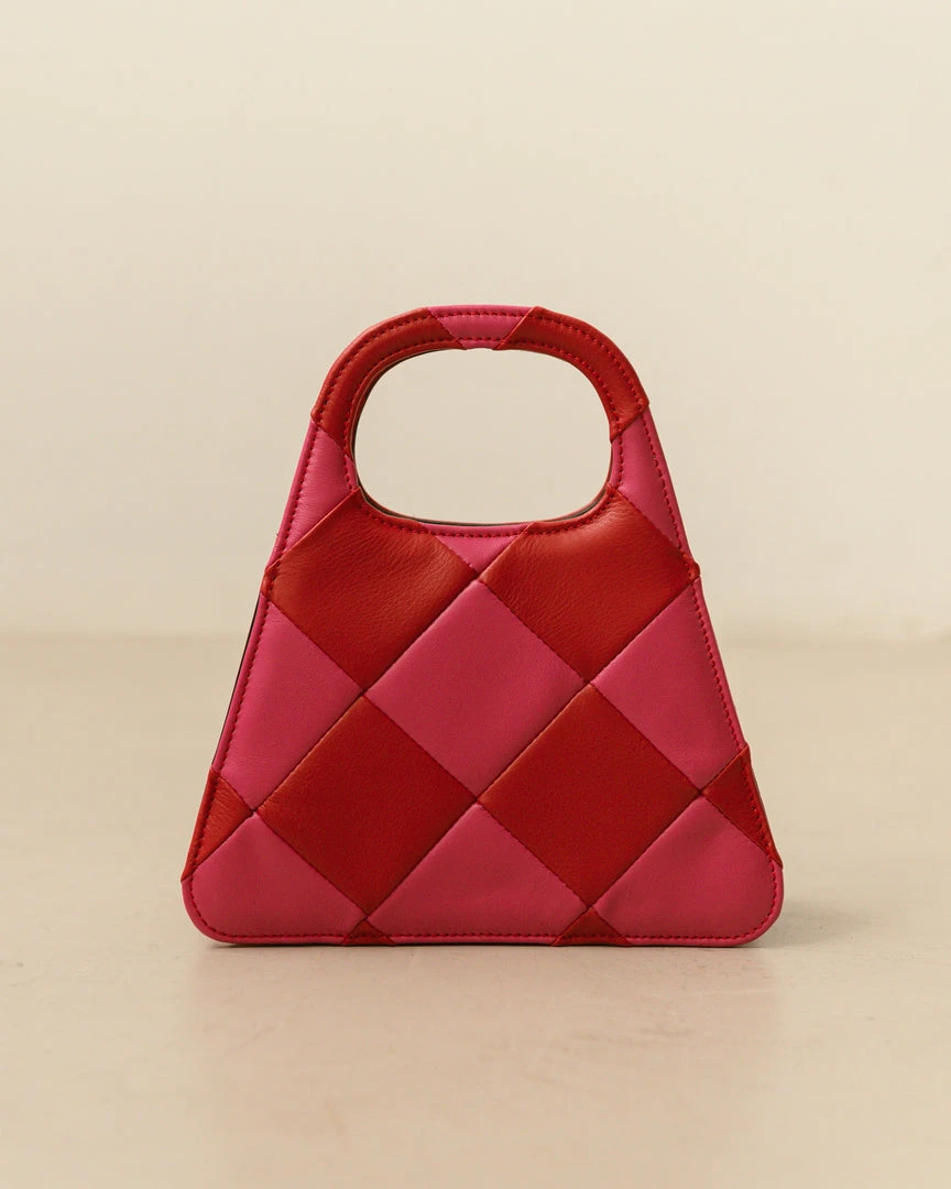 ALOHAS Handbags The A Scacchi Lipstick Red Magenta 4 ALOHAS Handbags The A Scacchi Lipstick Red Magenta