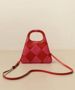 ALOHAS Handbags The A Scacchi Lipstick Red Magenta 14 ALOHAS Handbags The A Scacchi Lipstick Red Magenta