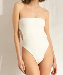 ALOHAS Clothing The Cone Swimsuit Strapless Ivory