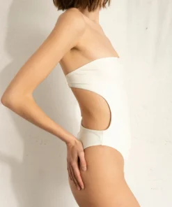ALOHAS Clothing The Cone Swimsuit Strapless Ivory