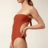 ALOHAS The Cone Swimsuit Strapless Rusty Red Clothing