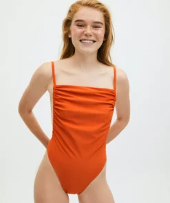 ALOHAS Clothing The Elipse Swimsuit Clementine Orange