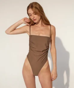 ALOHAS The Elipse Swimsuit Gather Nutmeg Clothing
