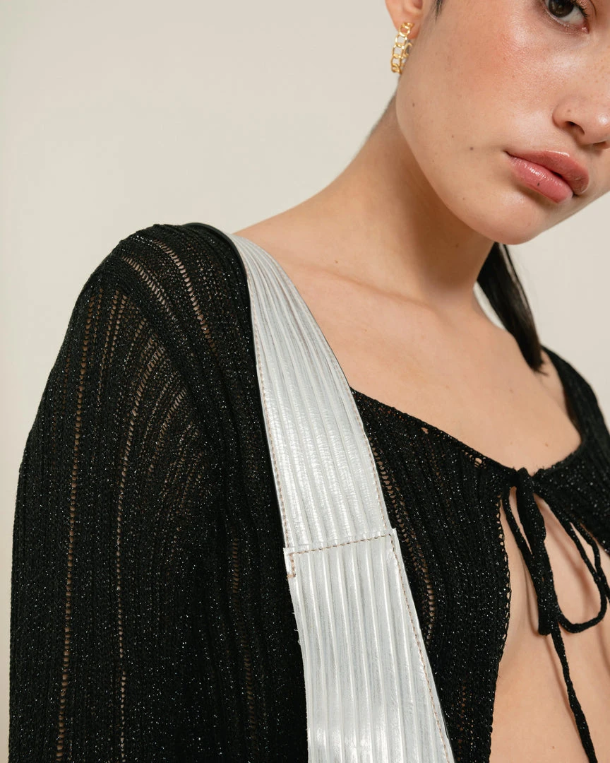 ALOHAS Handbags The L Pleated Shimmer Silver 7 ALOHAS Handbags The L Pleated Shimmer Silver