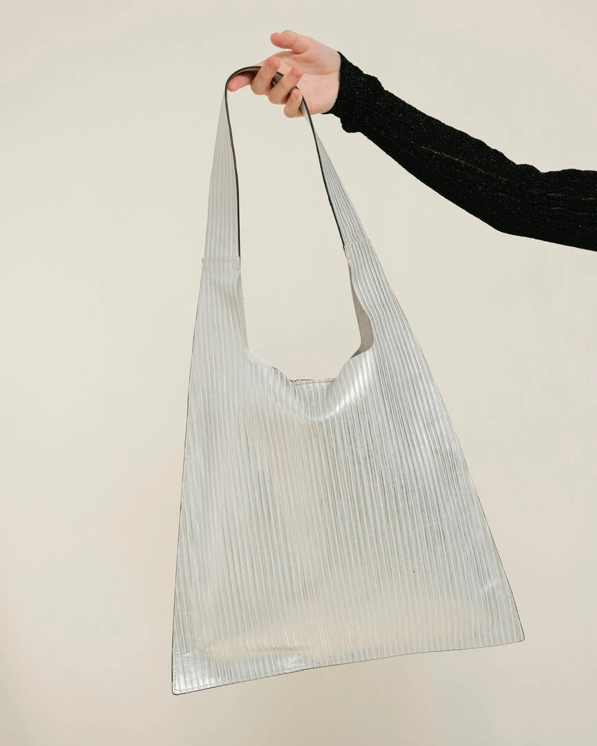 ALOHAS Handbags The L Pleated Shimmer Silver 4 ALOHAS Handbags The L Pleated Shimmer Silver