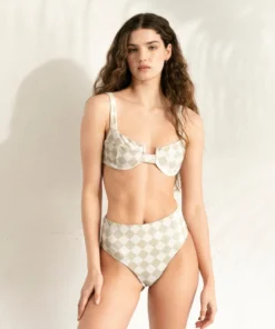 ALOHAS Clothing The Loop Bra Bikini Top Celery