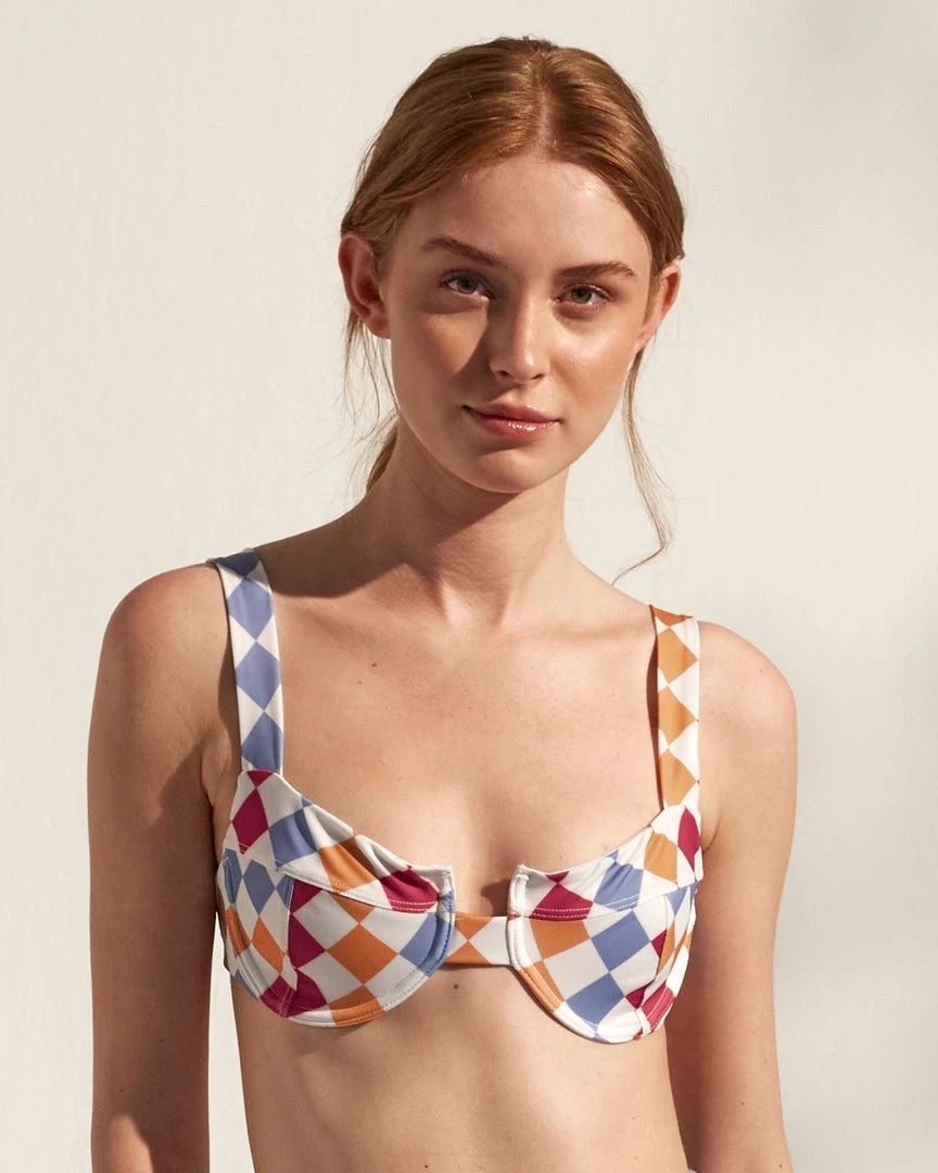 ALOHAS The Loop Bra Bikini Top Scacchi Multicolor Clothing 4 ALOHAS The Loop Bra Bikini Top Scacchi Multicolor Clothing