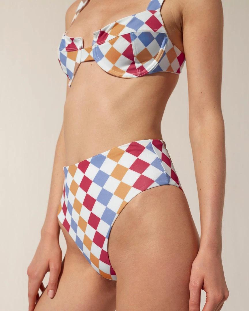 ALOHAS The Loop Bra Bikini Top Scacchi Multicolor Clothing 7 ALOHAS The Loop Bra Bikini Top Scacchi Multicolor Clothing