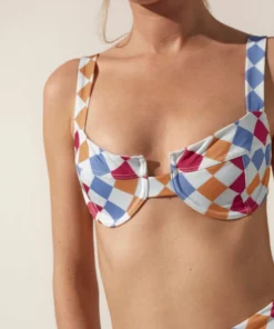 ALOHAS The Loop Bra Bikini Top Scacchi Multicolor Clothing