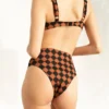 ALOHAS The Pentagon Bikini Bottom Scacchi Black & Tan