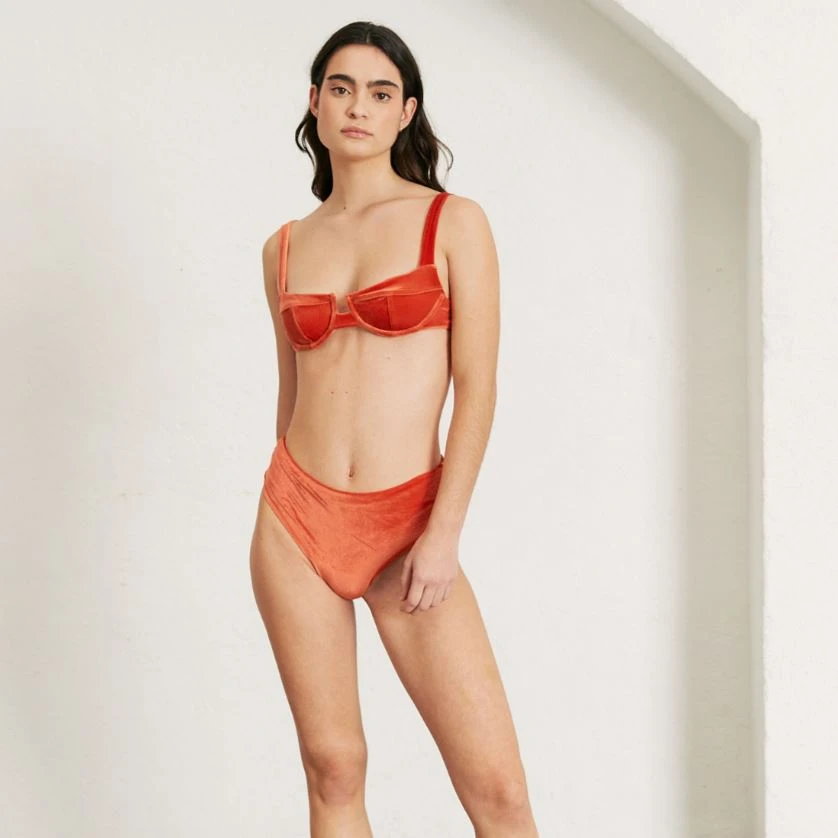 ALOHAS Clothing The Pentagon Velvet Pomelo Orange 3 ALOHAS Clothing The Pentagon Velvet Pomelo Orange