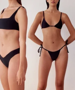 TheManola The (Un)tie Me Triangle Top Black Clothing