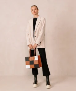 ALOHAS Accessories The W Scacchi Black Tan Bright White