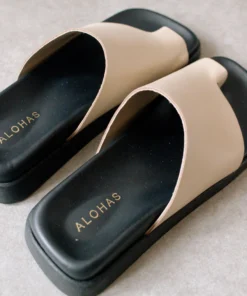ALOHAS Toe Ring Flop Stone Beige Shoes