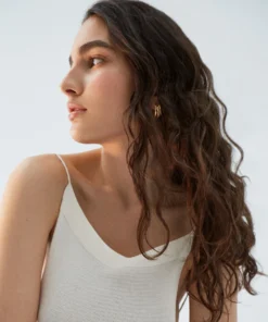 ALOHAS Trilogy Hoop Earrings Gold 13 ALOHAS Trilogy Hoop Earrings Gold