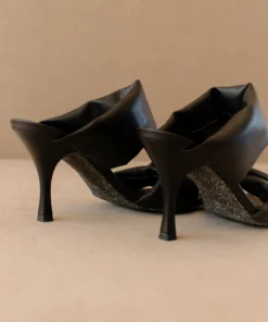 ALOHAS Shoes Twist Strap Corn Black