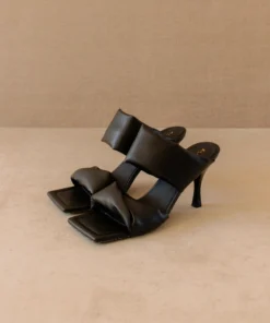 ALOHAS Shoes Twist Strap Corn Black