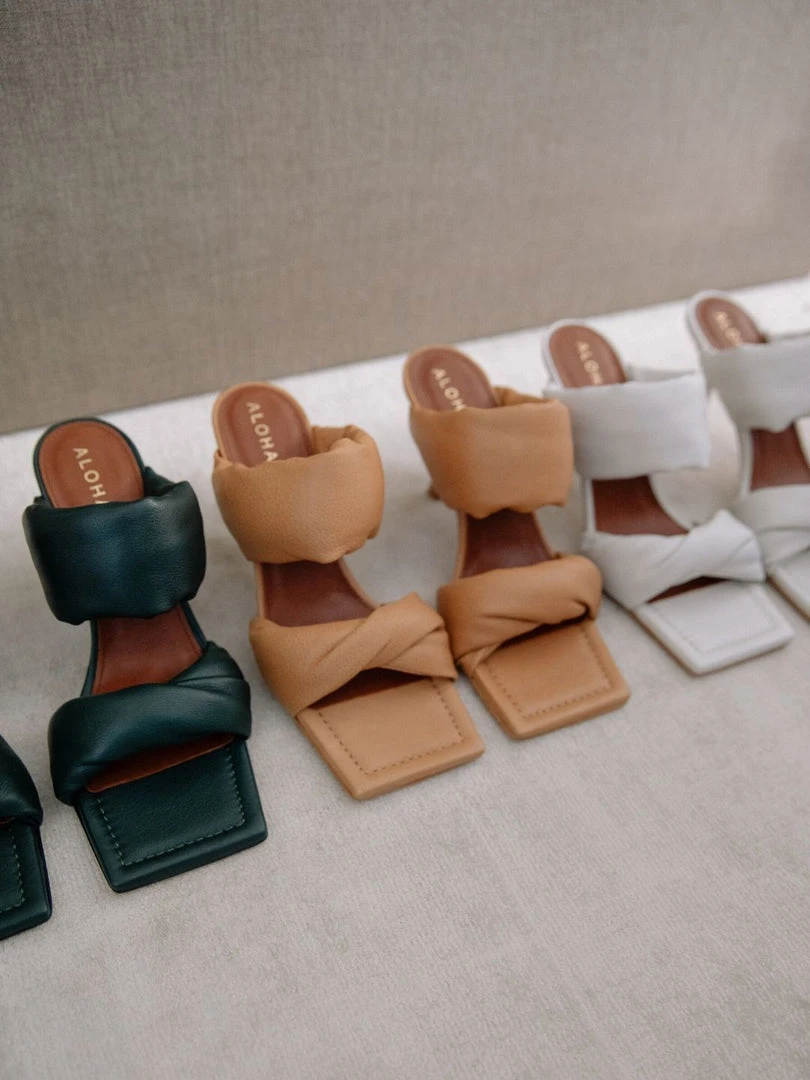 ALOHAS Shoes Twist Strap Green 5 ALOHAS Shoes Twist Strap Green