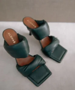 ALOHAS Shoes Twist Strap Green 8 ALOHAS Shoes Twist Strap Green