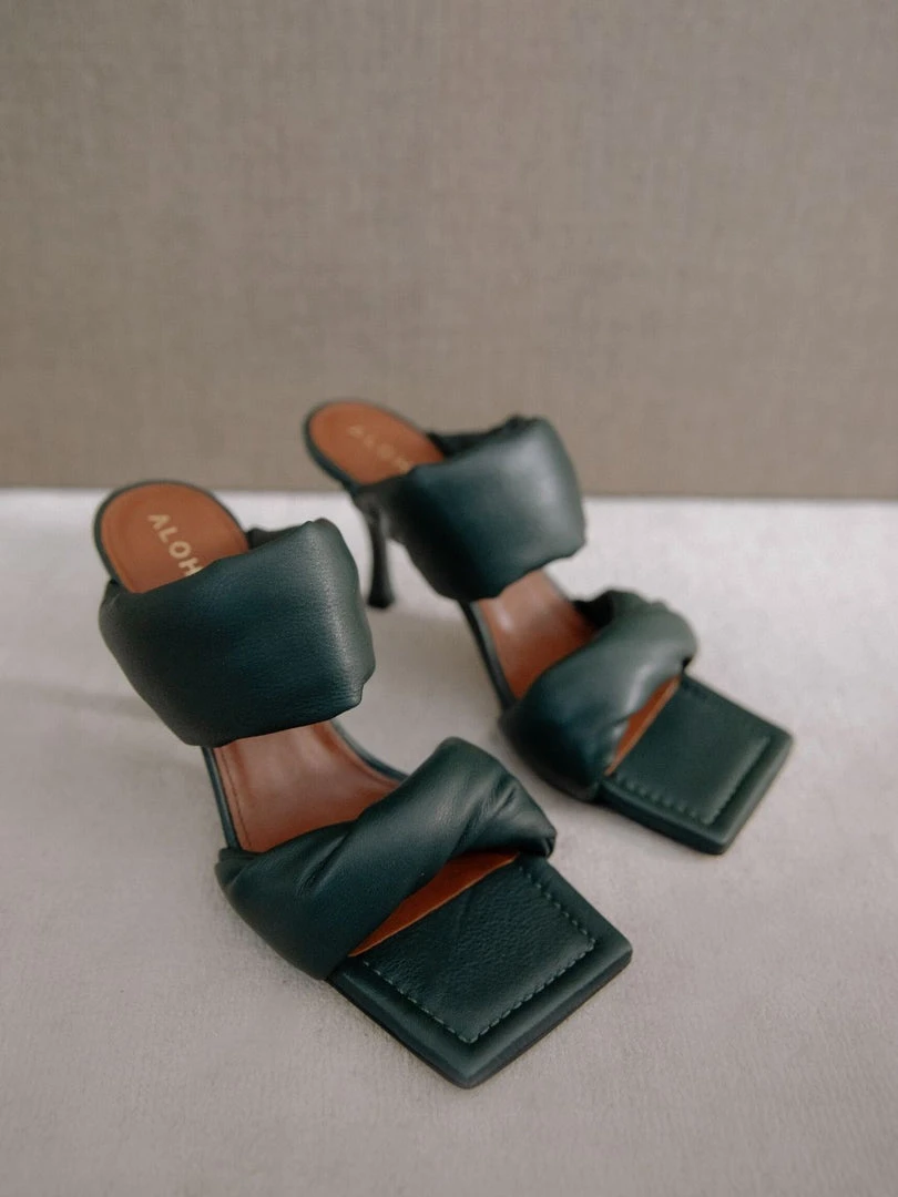 ALOHAS Shoes Twist Strap Green 1 ALOHAS Shoes Twist Strap Green