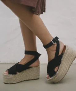 ALOHAS Vegas Linen Black Shoes