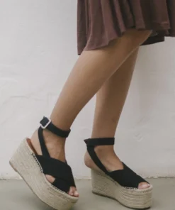 ALOHAS Vegas Linen Black Shoes