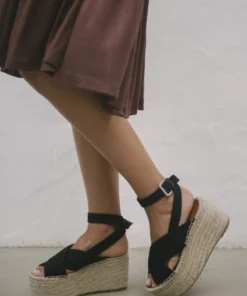 ALOHAS Vegas Linen Black Shoes