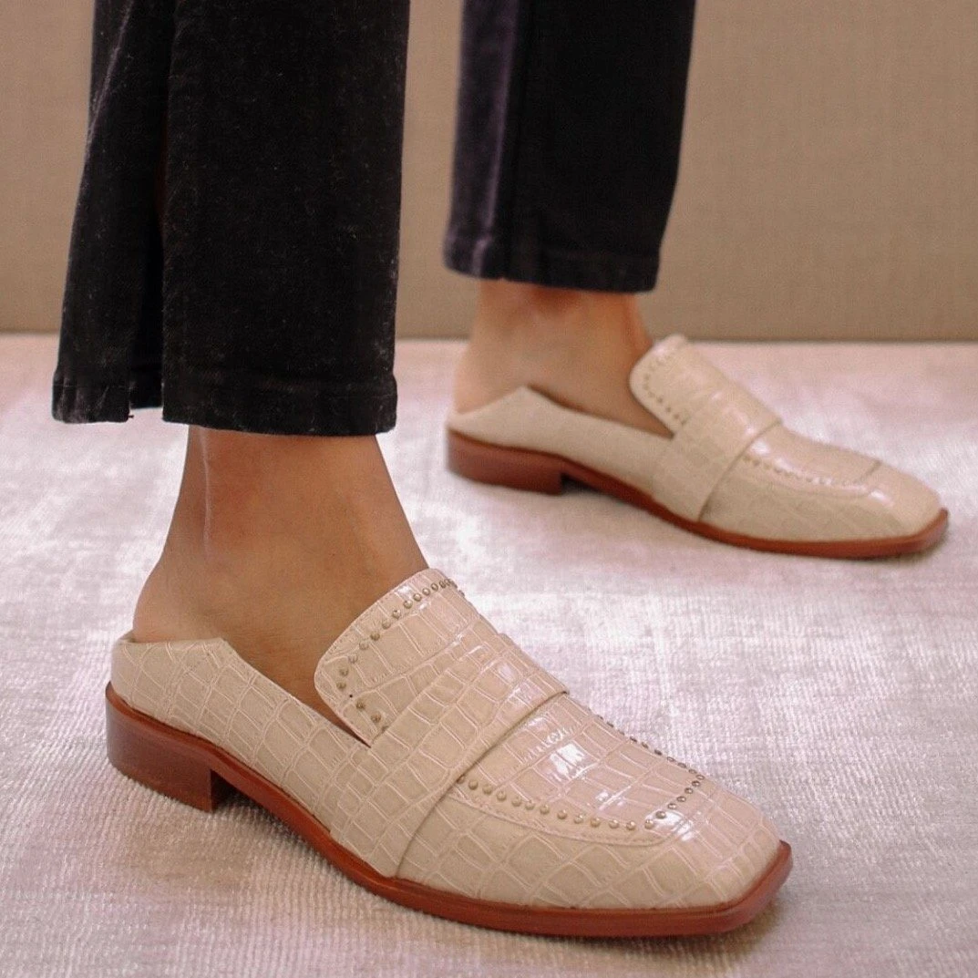 ALOHAS Wanning Moon Beige Croco 3 ALOHAS Wanning Moon Beige Croco