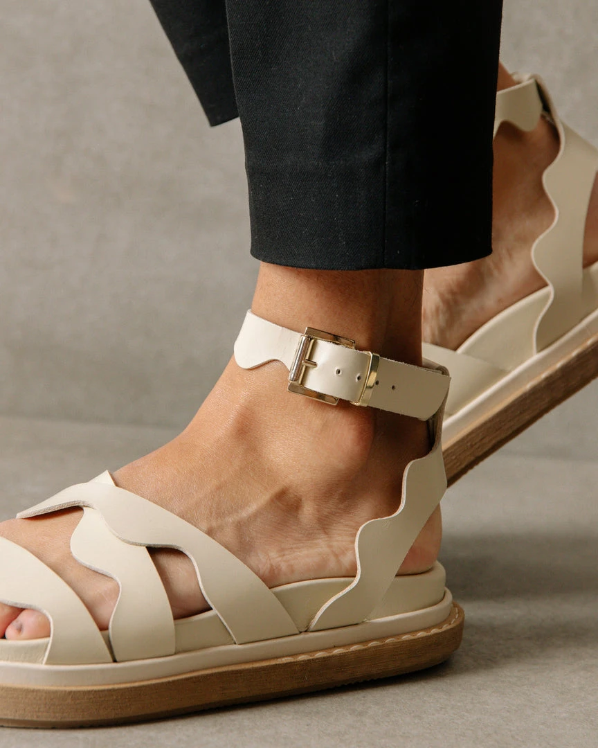 ALOHAS Wavy Ivory Sandals Shoes 2 ALOHAS Wavy Ivory Sandals Shoes