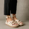 ALOHAS Wavy Ivory Sandals Shoes