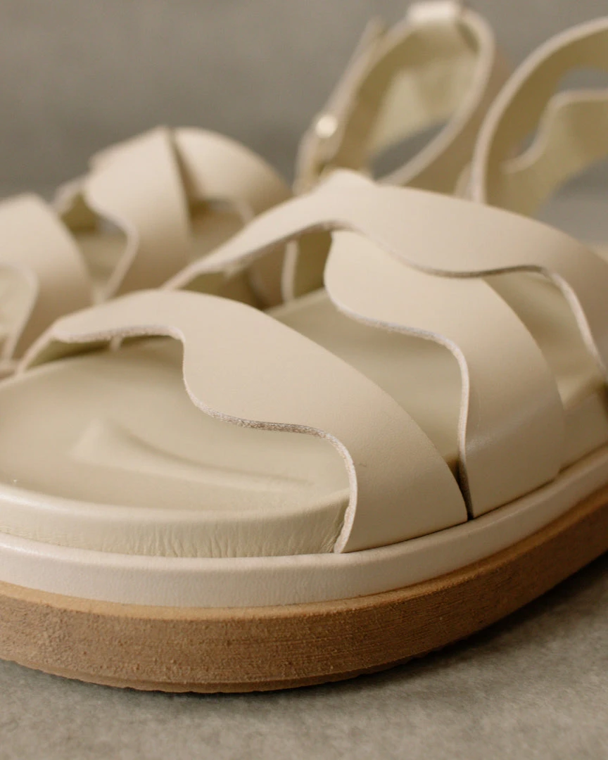 ALOHAS Wavy Ivory Sandals Shoes 11 ALOHAS Wavy Ivory Sandals Shoes