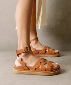 ALOHAS Shoes Wavy Tan Sandals