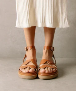 ALOHAS Shoes Wavy Tan Sandals