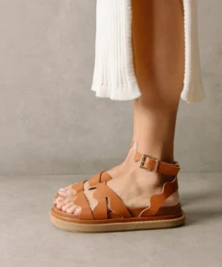 ALOHAS Shoes Wavy Tan Sandals