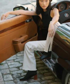 ALOHAS West Black Braided Leather