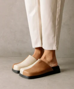 ALOHAS Shoes Whiz Bicolor Camel Ivory