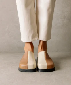 ALOHAS Shoes Whiz Bicolor Camel Ivory