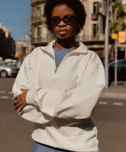 TheManola Zip-Up Sweatshirt Coconut