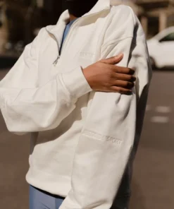 TheManola Zip-Up Sweatshirt Coconut