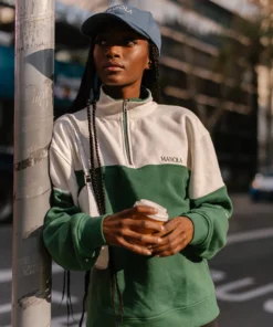 TheManola Zip-Up Sweatshirt Dark Green
